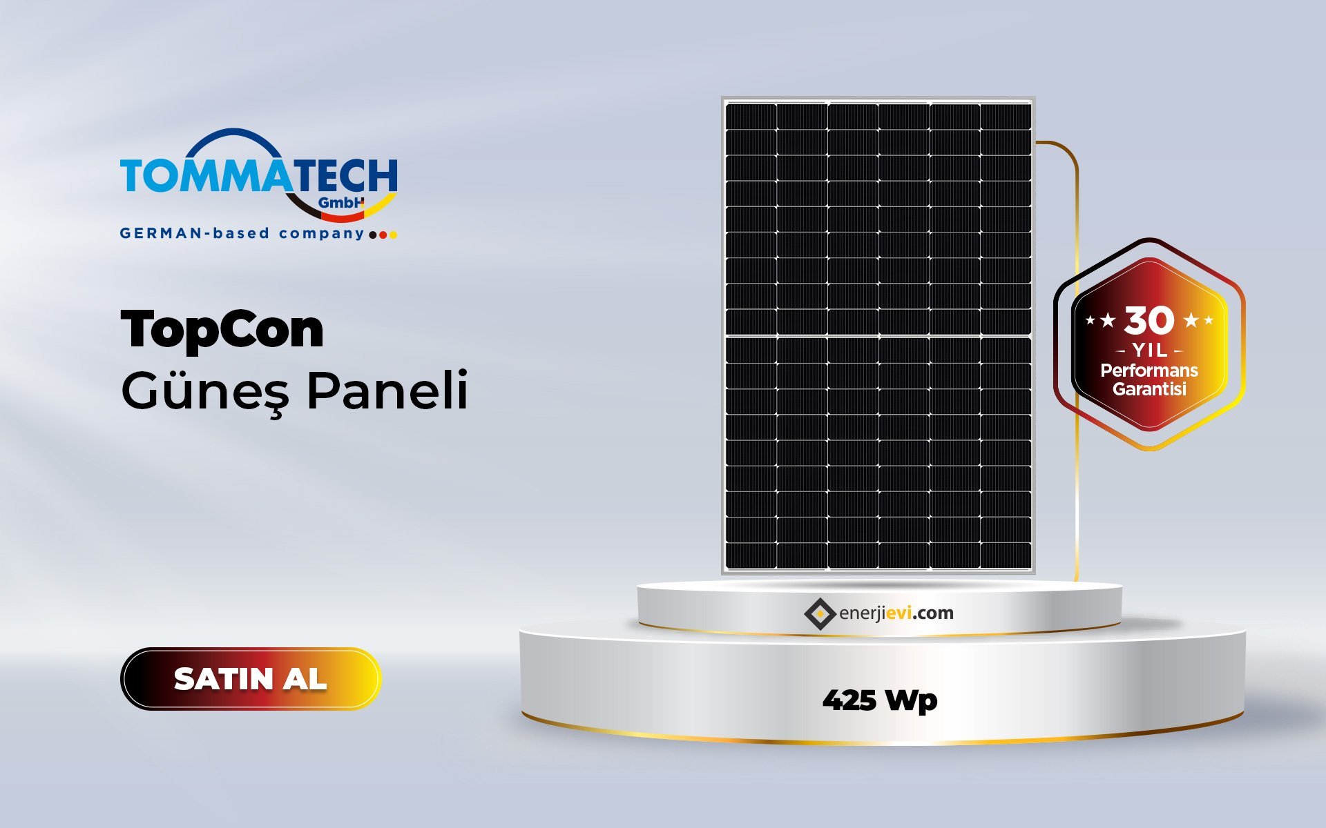 TOPCON SOLAR GÜNEŞ PANELI - TOMMATECH 425 WATT 108TN10 16BB TOPCON SOLAR ENERJI GÜNEŞ PANELI ÖZELLIKLERI VE FIYATI 